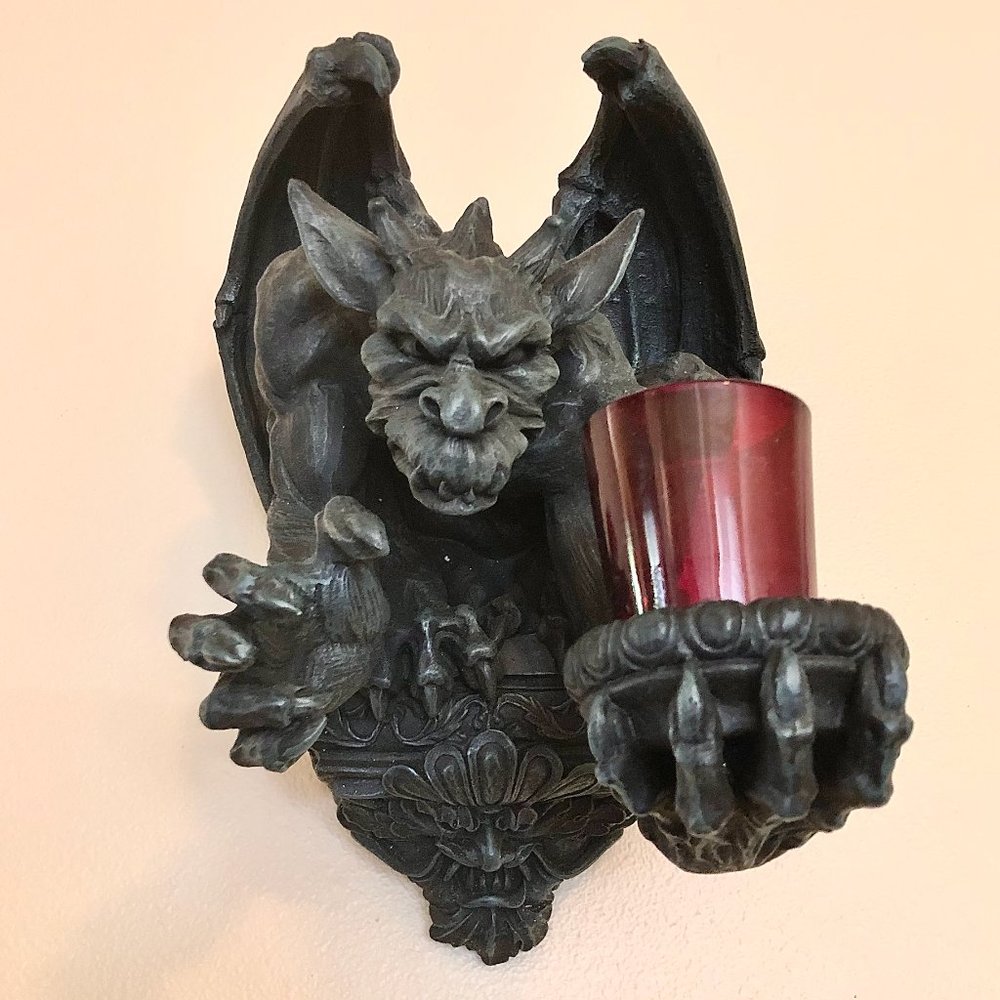 Winged Gargoyle Wall Sconce Tealight/candle holder